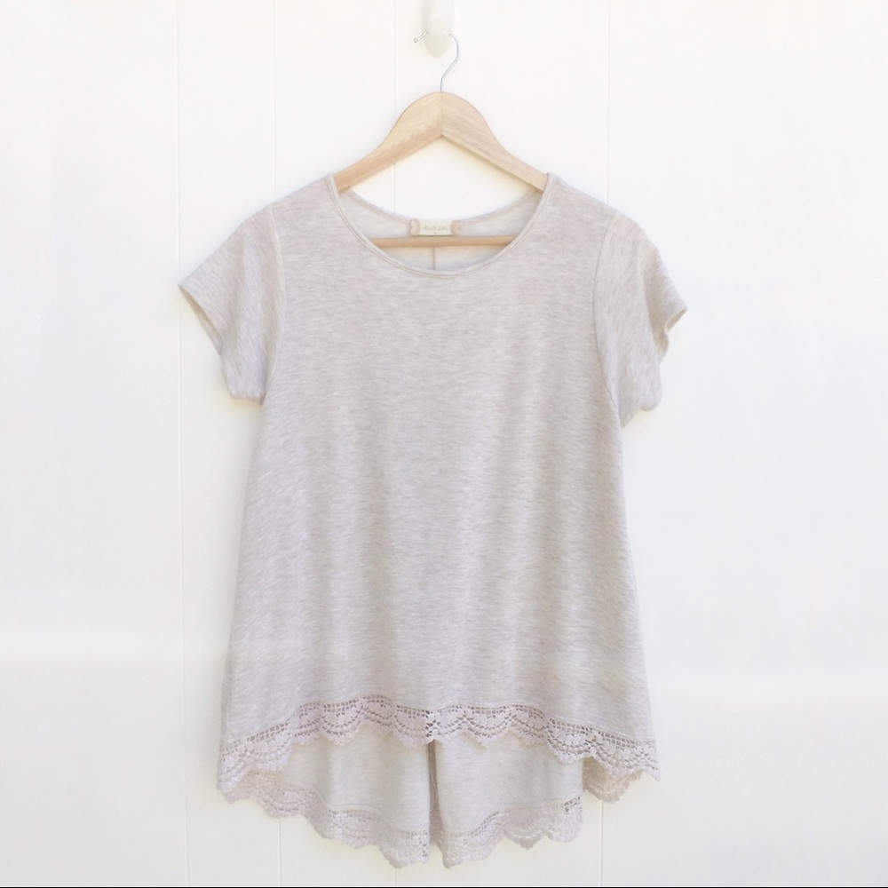 Altar’d State Crocheted High-Low Top